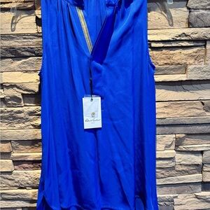 Robert Graham Blue Sleeveless Top NWT Sz S